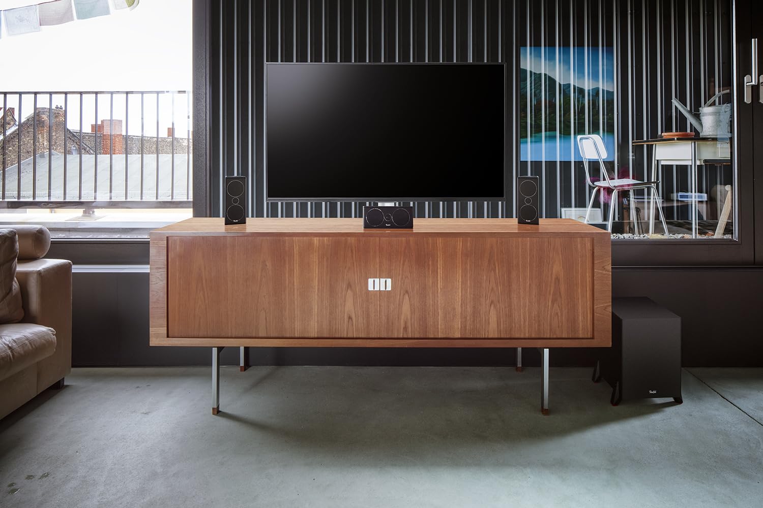 Teufel CONSONO 35 MK3 5.1 Sound System Home cinéma avec Micro Satellites Hi-FI, Haute intelligibilité vocale, Caisson de Basses Puissant (sans Fil en Option) - Blanc