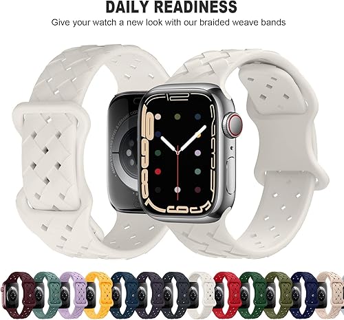 Miniatura 4 de Correas de silicona suaves compatibles con Apple Watch Band de 4945441.654 in 41401.496 in para mujer y hombre, correa deportiva impermeable y