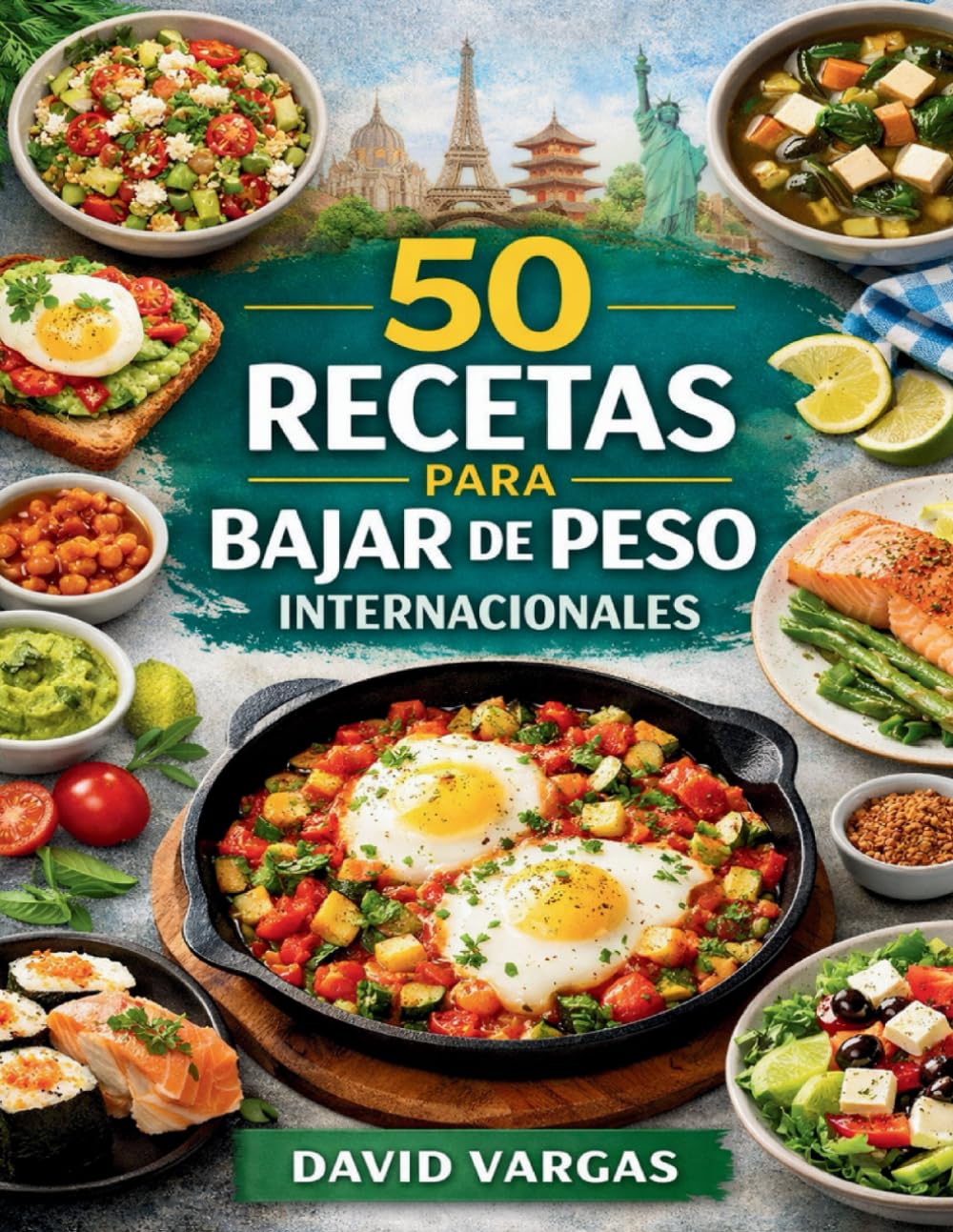 50 Recetas para Bajar de Peso Internacionales: Cocina saludable, fácil y saciante con platos equilibrados para cada día