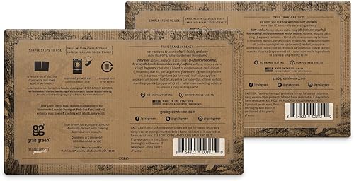 Miniatura 21 de Grab Green Stoneworks - Sábanas para secadora sin crueldad animal, suaviza las telas, refresca la ropa y reduce la adherencia estática y las