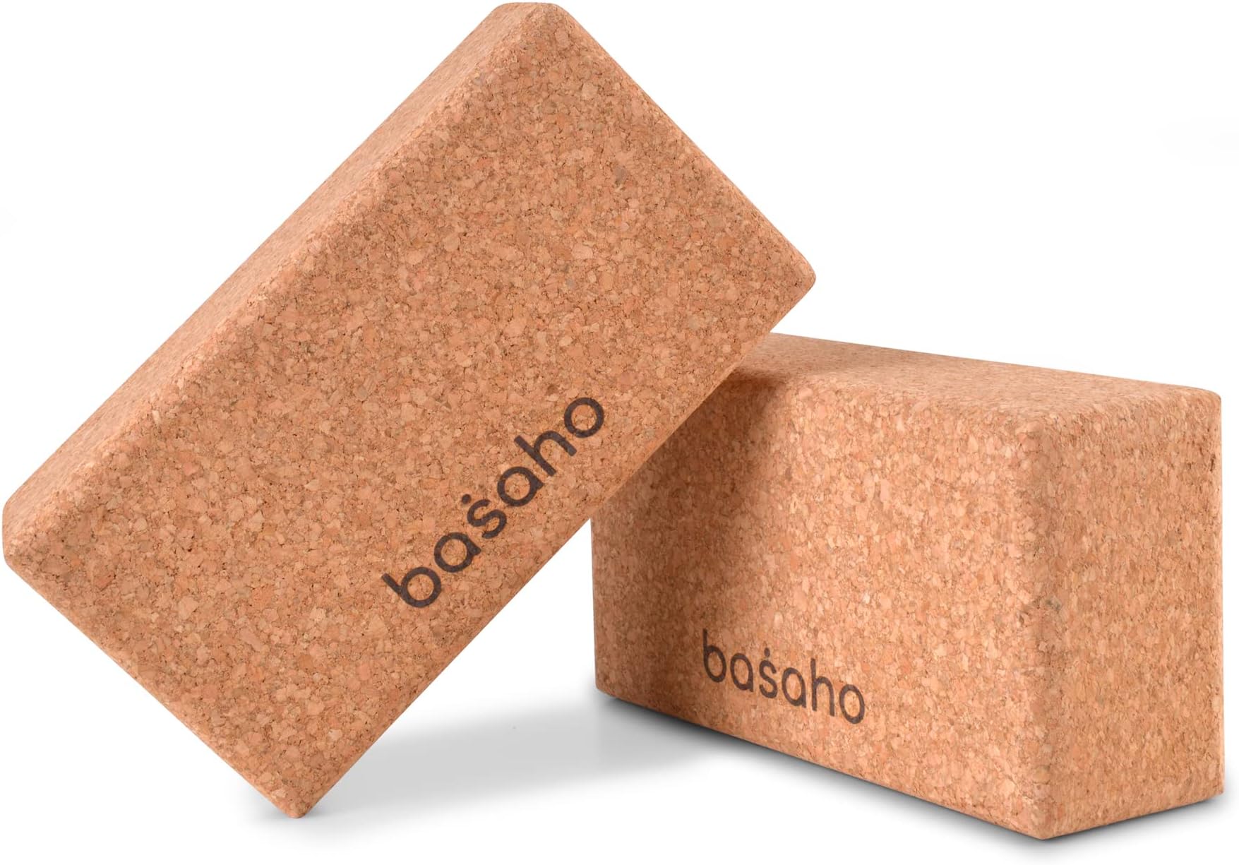 BasahoCork Yoga Block | Sustainable and Eco-Friendly | Non-Slip Yoga Brick | 1 block or 2 x pair of yoga blocks