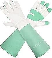 Vista 8 de HLDD HANDLANDY Long Gardening Gloves for Women Men - Leather Rose Pruning Gloves Thorn Proof - Breathable Working Glove