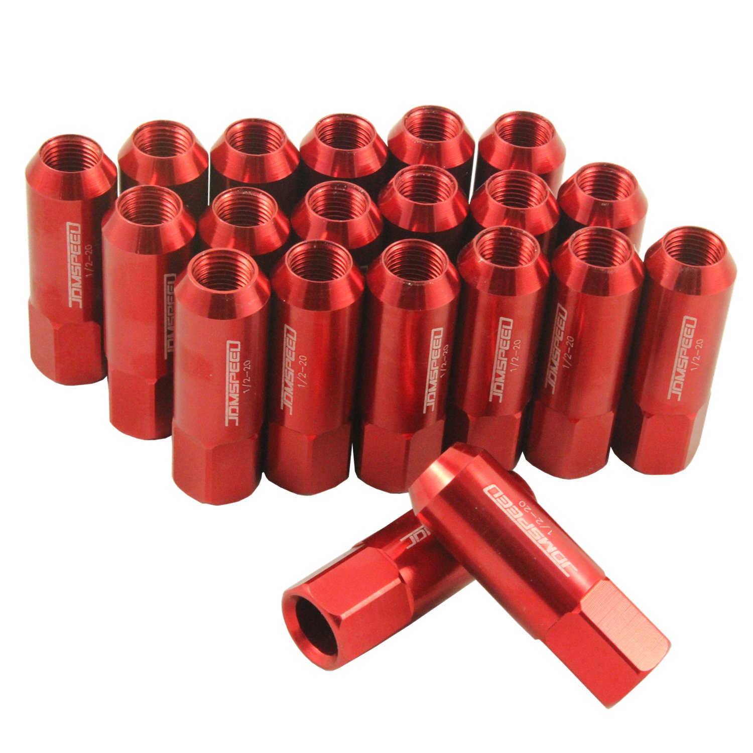 JDMSPEED New Red 20PCS Extended Aluminum Tuner