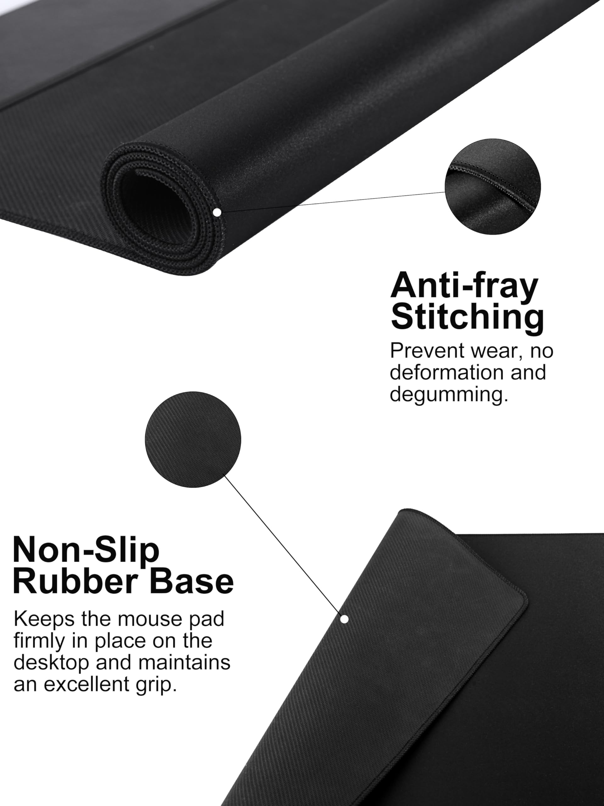 TopMade Alfombrilla de mouse de carga inalámbrica, alfombrilla de mouse para juegos en casa y oficina, almohadilla de escritorio grande con superficie ultrasuave, base antideslizante, alfombrilla de