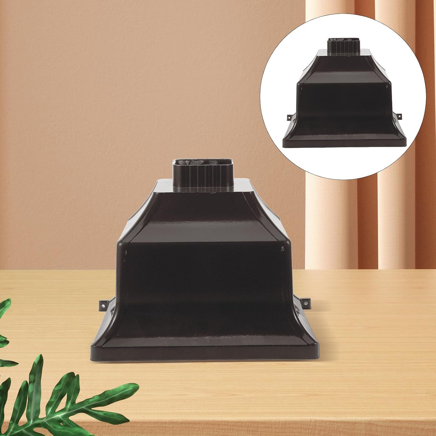 VOSAREA Curved Rainwater Diverter - Aluminum Gutter Downspout Adapter - Roof Drainage Connector Funnel for Yard Water Pipe Collector