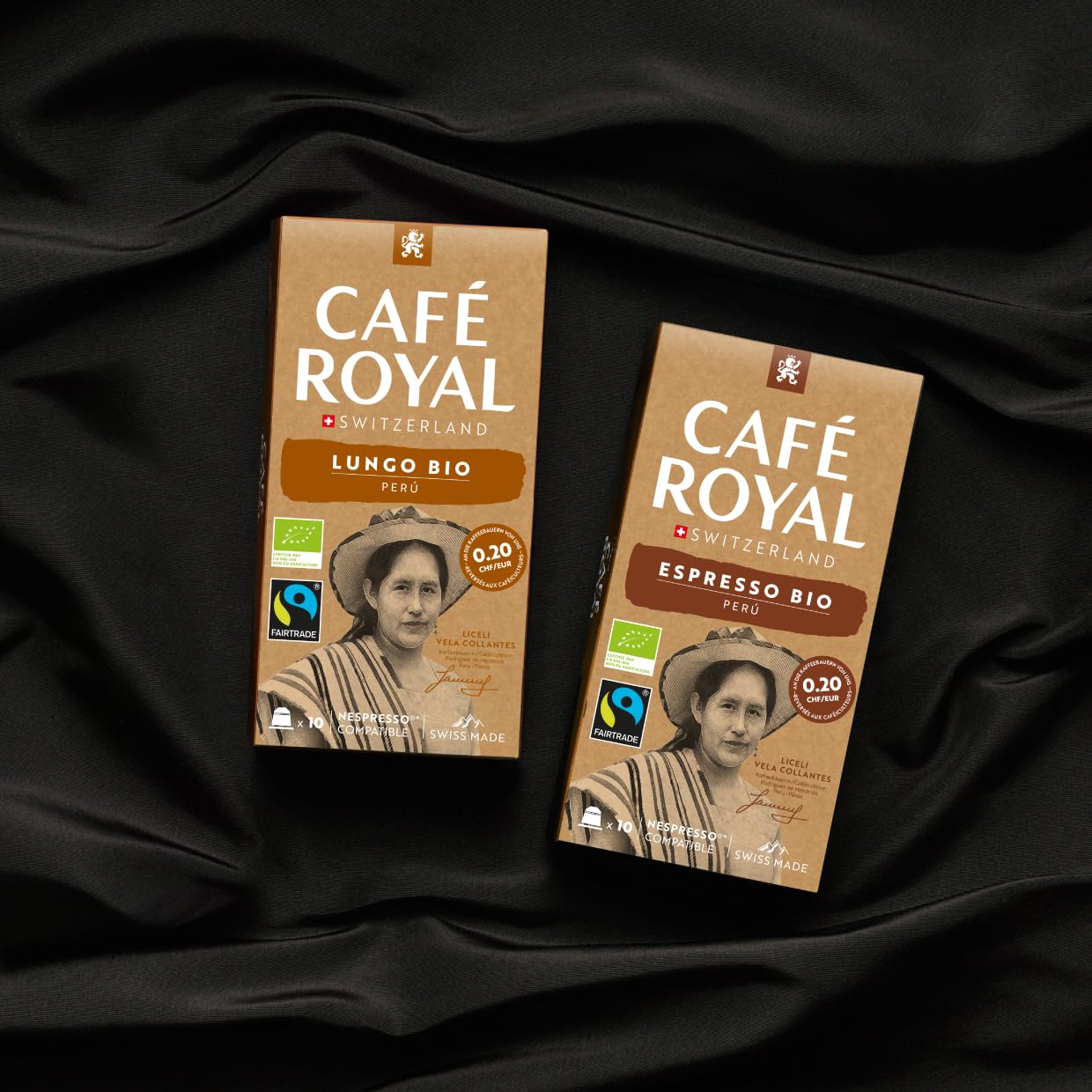 Café Royal, Honduras Espresso Forte, 100 cápsulas compatibles con Fairtrade Nespresso (R), 80% aluminio reciclado, certificado Fairtrade, 100% café arábica, intensidad 9