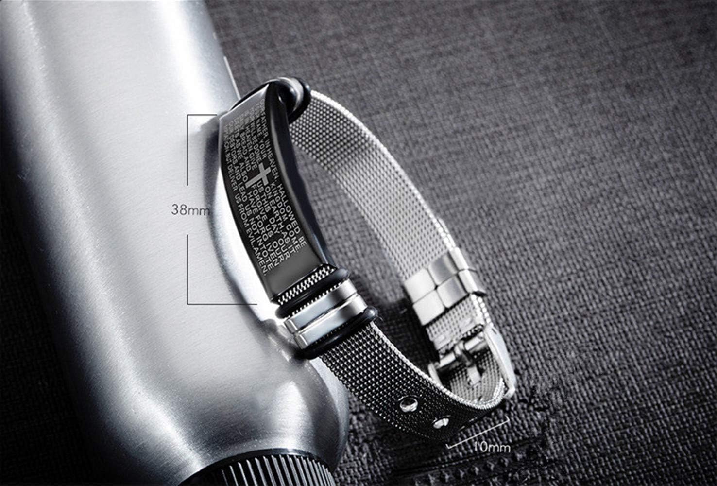 Religious Quote Faith Christian Bible Verses Inspirational Powerful Scripture ID Wristband Cross Silicone Bracelets, God Bracelet Gift Idea for Men, for him for Love Husband Father boy - Image 5