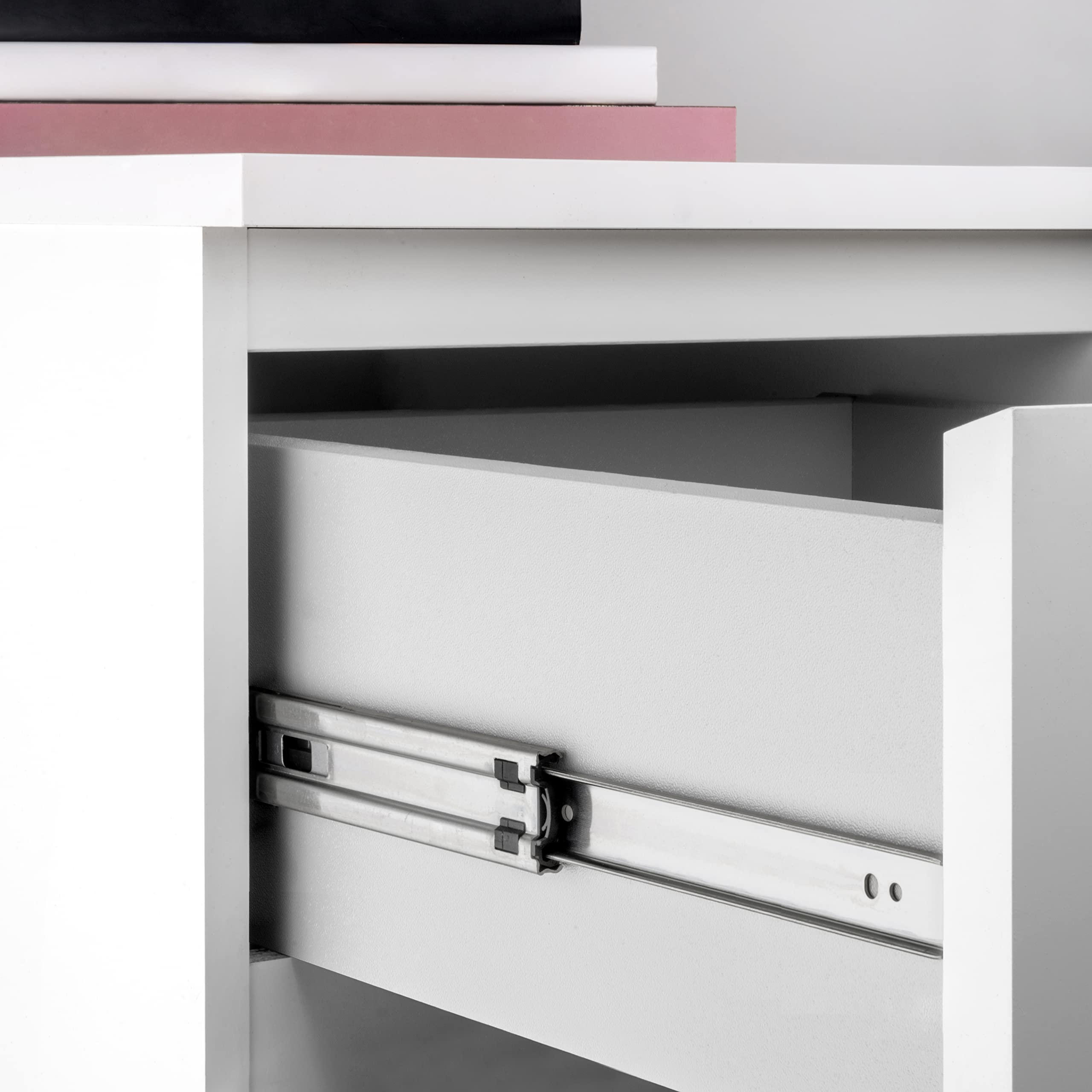 Emuca - Heavy Duty Ball Bearing Runners, Total Drawer Extraction, Height 51mm (2 inch), 700mm (27,5 inch), Zinc Plated, Steel, 2 un - Image 3