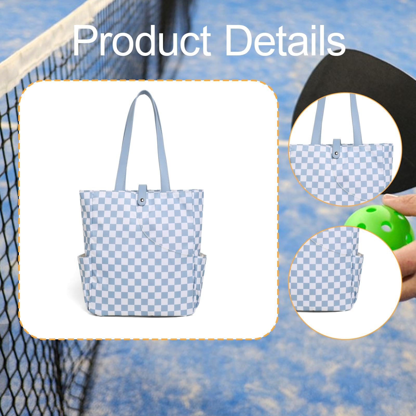 Borsa da Pickleball, Borsa da Tote, Leggera, Grande capacità, da Badminton, da Racchetta da Pickleball per Racchette da Uomo