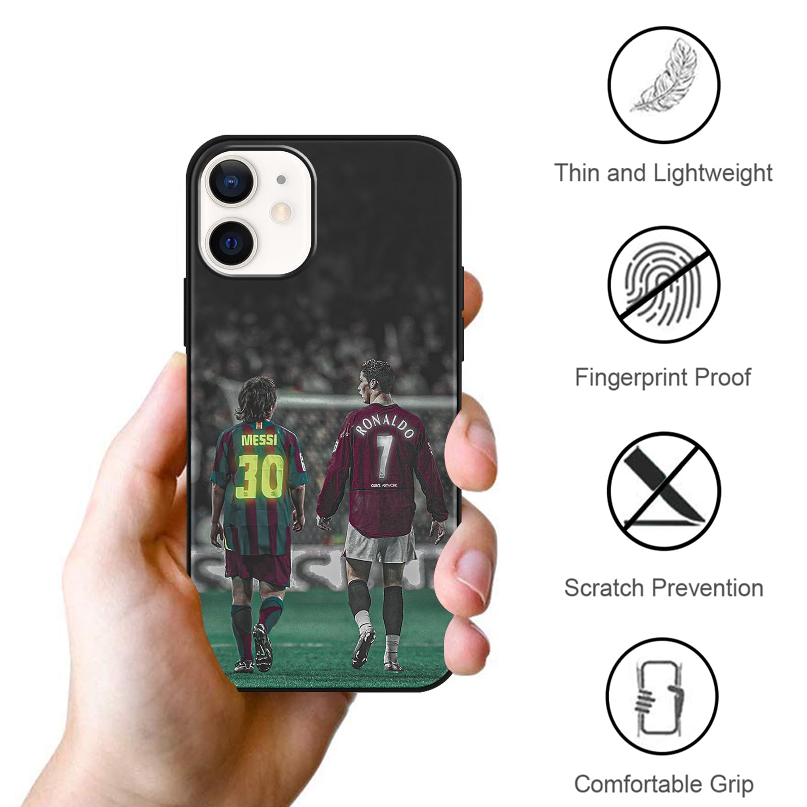 2 Schutzhüllen Für IPhone 11 – Fußball-Star Design, Ultra-dünn, TPU-Silikon | Stoßfest & Stylisch