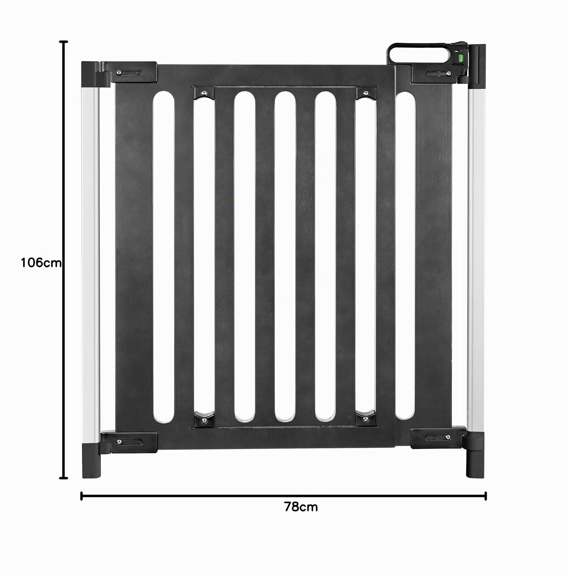 Reer Rejilla Para Puerta Y Escaleras Trend Para Atornillar, Diseño Moderno, Madera, Agarre Estable, Ancho De Paso 76-106 Cm, Antracita