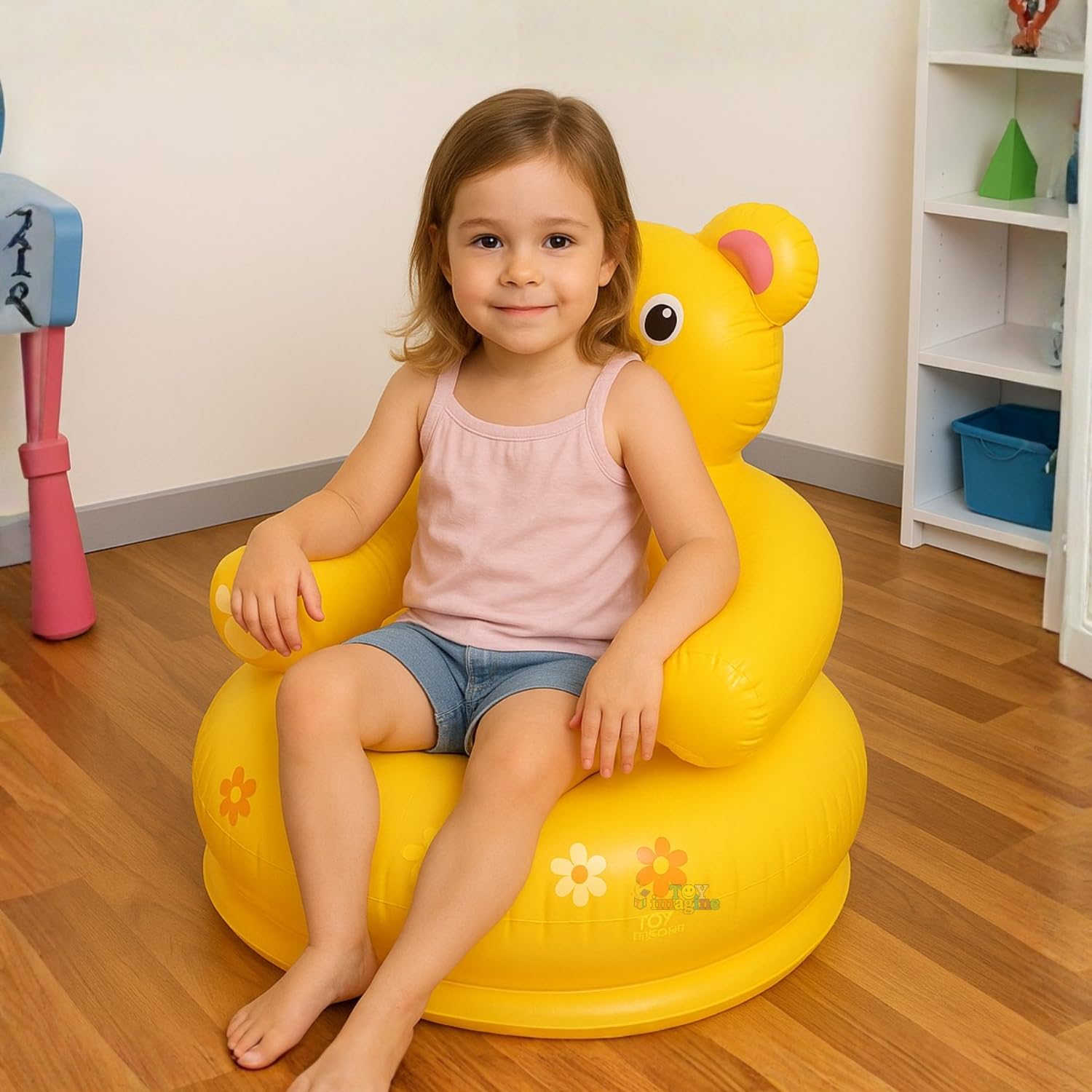 Toy Imagine Happy Animal Inflatable Chair for Kids | Assorted Bear/Koala Design | Portable & Foldable PVC Sofa for Toddlers | Comfortable Air Cushion Seat for Girls & Boys | Multicolor Toy Imagine Happy Animal Inflatable Chair for Kids | Assorted Bear/Koala Design | Portable & Foldable PVC Sofa for Toddlers | Comfortable Air Cushion Seat for Girls & Boys | Multicolor