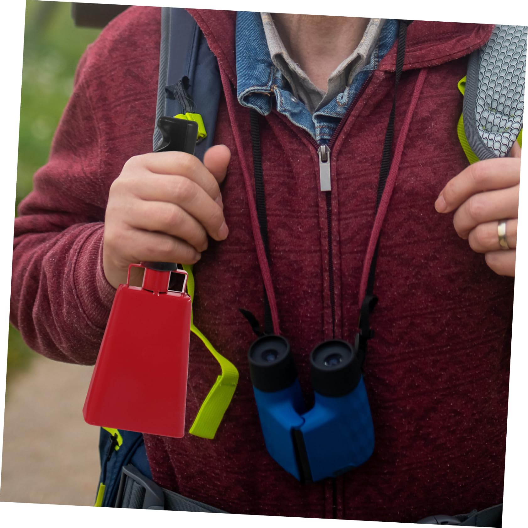 GOOHOCHY Loud Football Set of 2 Cowbells Handles for Sports Games Parties