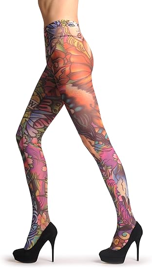 Tattoo tights amazon Clearance