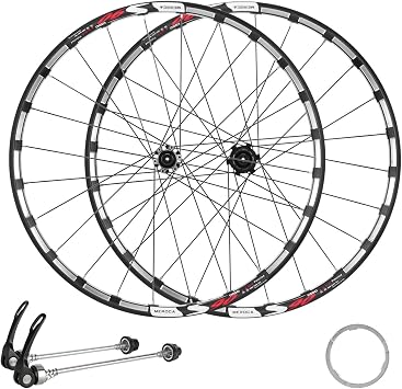 26''27.5''29'' Mountain Bike Wheelset Double Layer Aluminum Alloy Rims Straight Pull Flat Spokes Front Rear Wheels QR 135mm For 7/8/9/10/11Speed