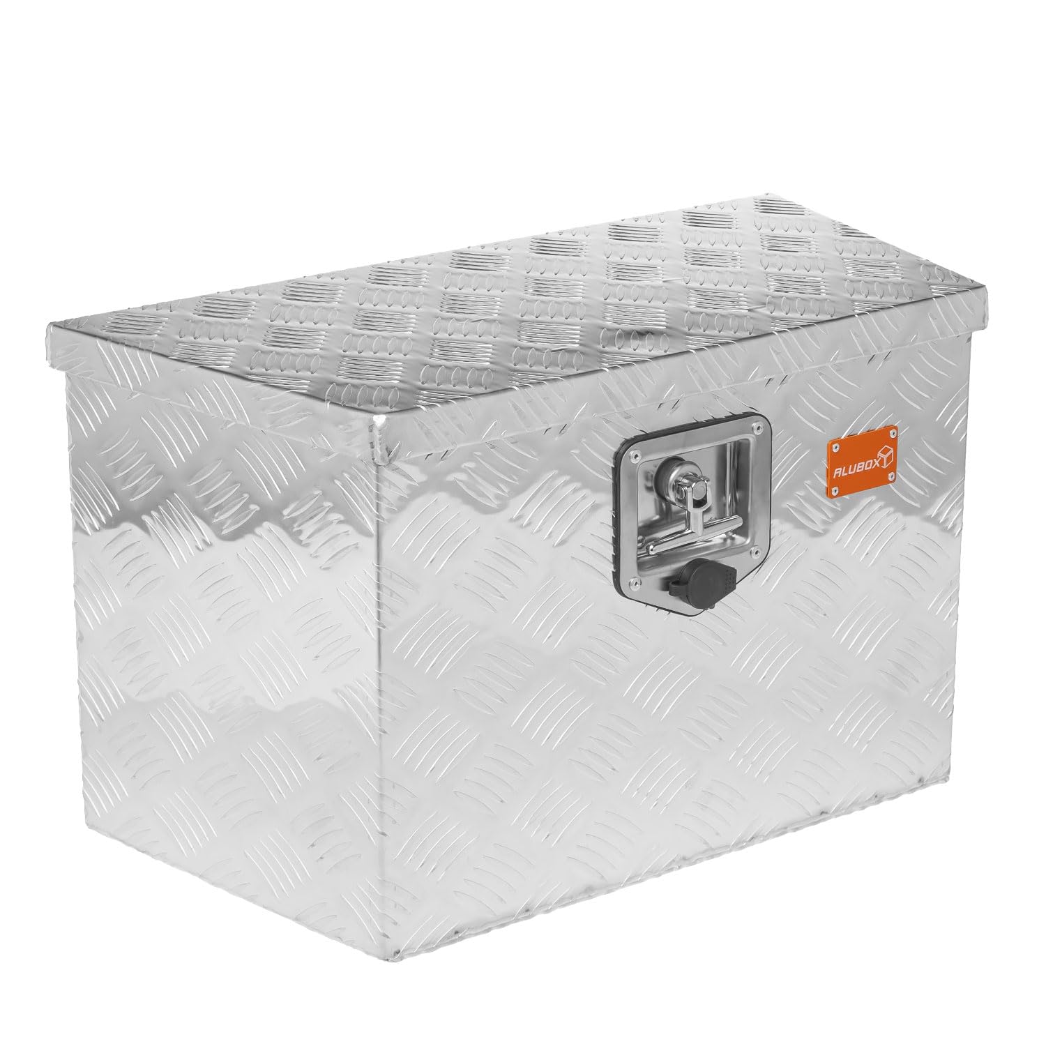 ALUBOX Riffelblech Deichselbox für PKW Anhänger - Anhängerbox 1,5 mm Aluminium 62/50 x 36 x 29 cm