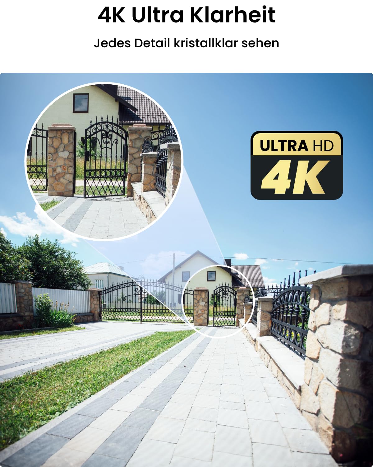 Reolink 4K Smarte PoE Überwachungskamera Aussen mit Personen-/Fahrzeugerkennung, 8MP IP Kamera mit Audio und microSD Kartensteckplatz, IR Nachtsicht, IP67 Wasserfest, Zeitraffer, RLC-810A