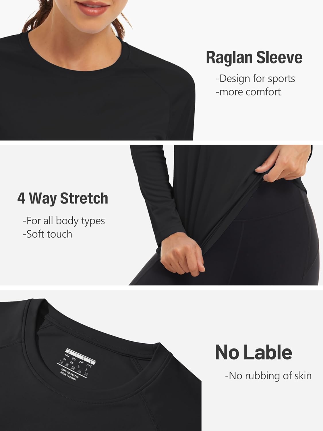 TACVASEN Womens Long Sleeve Rash Guard UPF 50+ UV Sun Shirts Quick Dry Swim Shirt Hiking Tops - Image 6