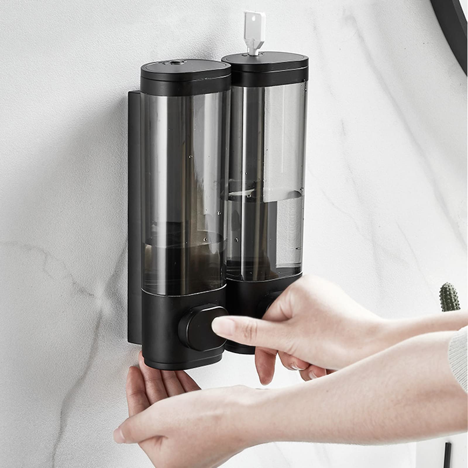 Dispensador de jabón Manual de 300 ml Dispensador de jabón de Prensa Manual montado en la Pared para Platos Loción líquida Gel de Ducha Cámara de champú de líquido para baño