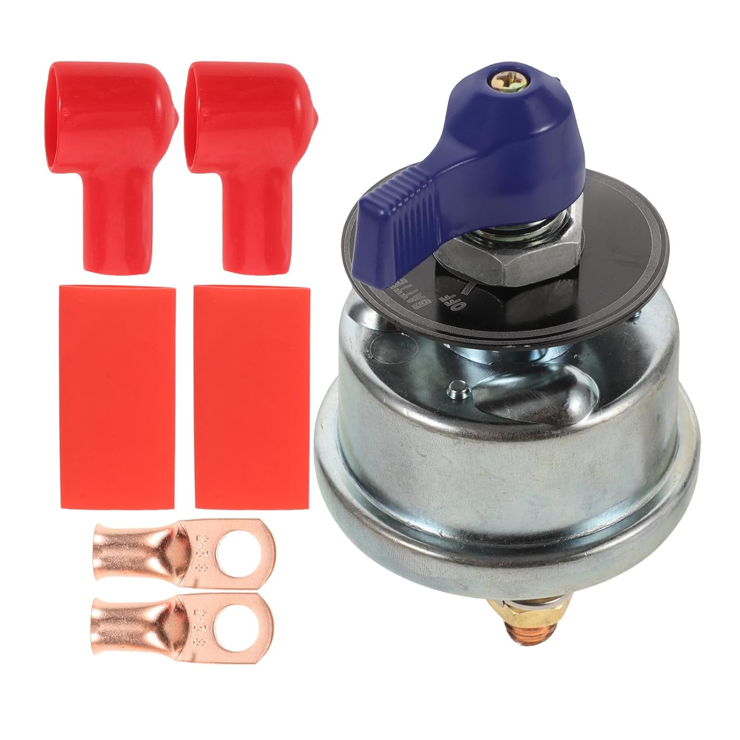 KALLORY Heavy Duty Battery Disconnect Switch with Leak-Proof Design, Power Cut Isolator for Rv, Boats, Yachts, and Trucks, Marine Grade Safety Shut Off Switch with Locking Plate
