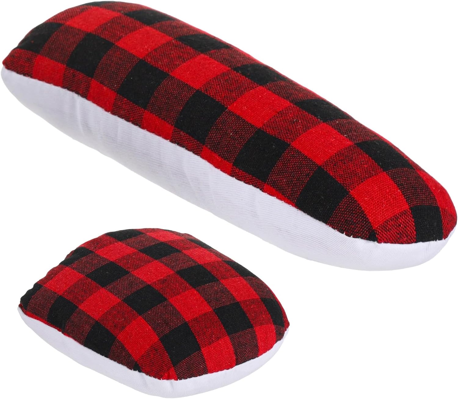 2Pcs Tailors Ham and Seam Roll Set,Red Plaid Ironing Pads,Long and Small Sizes for Pressing Quilting Ironing Projects, Ham Pressing Tools, Seam Roller Alternatives for Sewing Craft