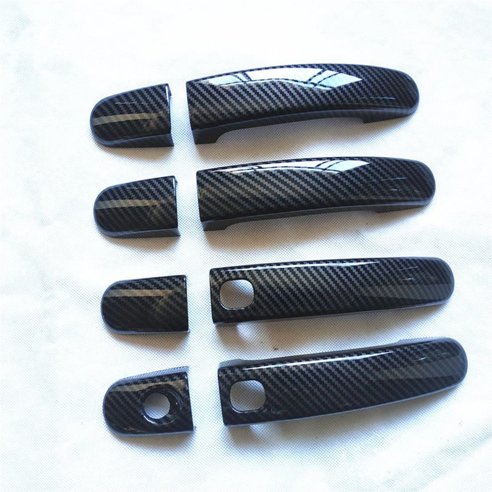 RINKTEEA Exterior Car Door Handle for Focus 3 MK3 2012-2017 Accessories Door Handle Cover Trim Plastic Imitation Carbon Fiber(2)