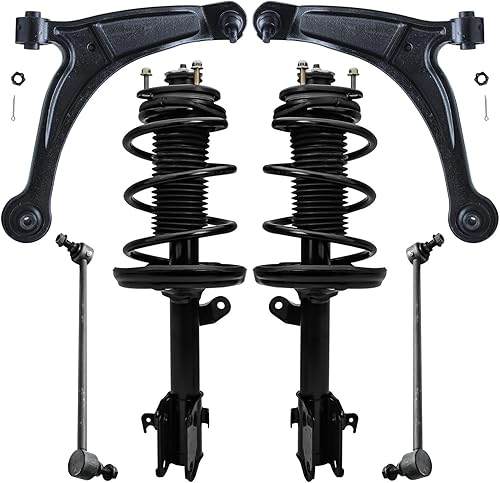 Miniatura 248 de Detroit Axle - Kit de puntales delanteros de 6 piezas para Chevrolet Aveo Aveo5 Pontiac G3 Wave, barra estabilizadora, varillas de acoplamiento