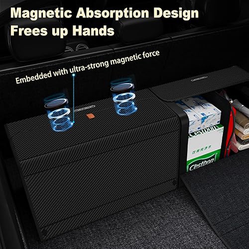 Miniatura 3 de GMQ Organizador de maletero de automóvil para SUV, organizadores de automóvil y almacenamiento con almacenamiento plegable, gran capacidad para SUV,