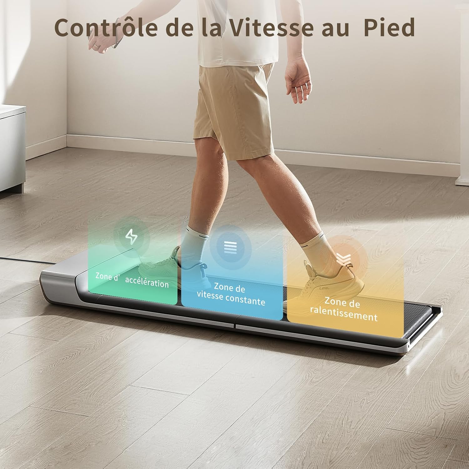 WalkingPad P1 — bande de marche et surface