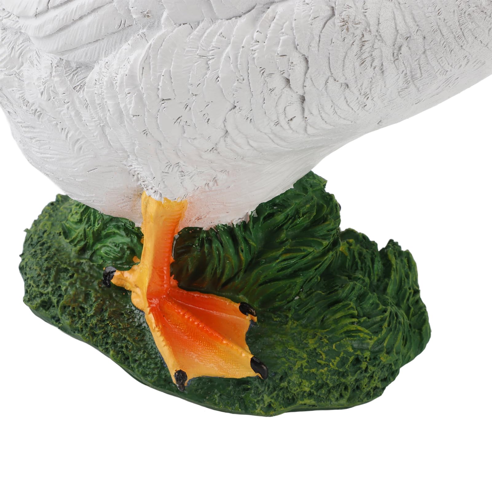 Rengue Gans-Statue, Premium-Harz, Gartendekoration, Lebensechte Entenfigur mit Lebendigen Farben, Detaillierte Verarbeitung für Draußen, Drinnen, Hof, Terrasse, Balkon, Bauernhoftierliebhaber (Stil 2)