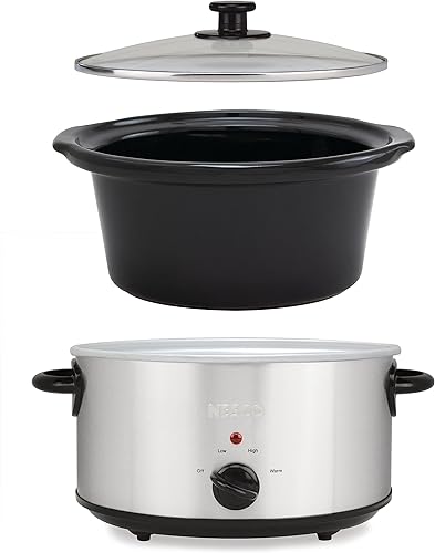 Miniatura 5 de NESCO SC-4-25, olla de cocción lenta, 4 cuartos de galón, plata