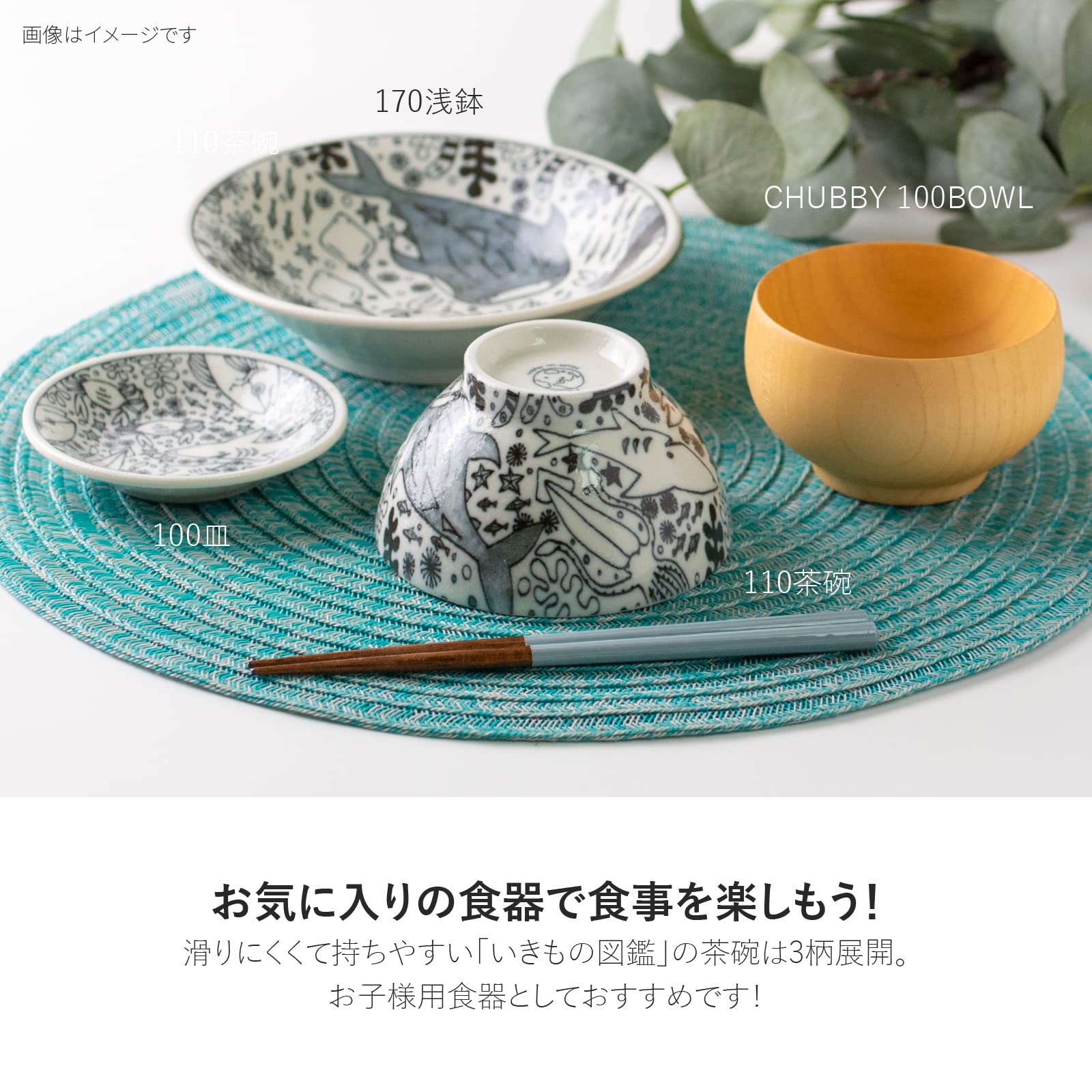 Amazon｜みのる陶器 美濃焼 いきものずかん 110茶碗 そうげんのなかま