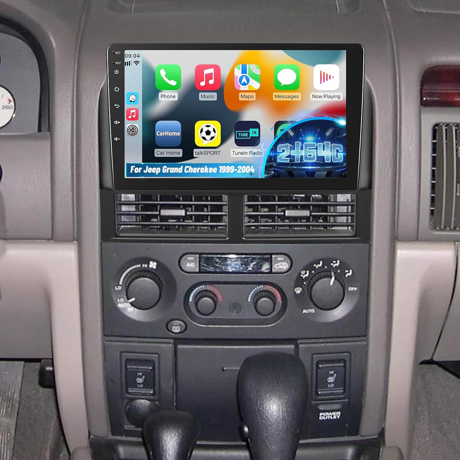 [2G+64G] for Jeep Grand Cherokee Radio 1999-2004, 9 inch Touch Screen Android Car Stereo, Carplay/Android Auto/Hi-Fi Audio/1080P/SWC/Bluetooth