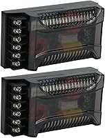 Vista 6 de KIMISS Crossover pasivo de audio para coche, 2 unids 2 vías de audio de coche crossover sobrecorriente universal disipación de calor altavoz divisor
