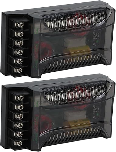 Miniatura 6 de KIMISS Crossover pasivo de audio para coche, 2 unids 2 vías de audio de coche crossover sobrecorriente universal disipación de calor altavoz divisor