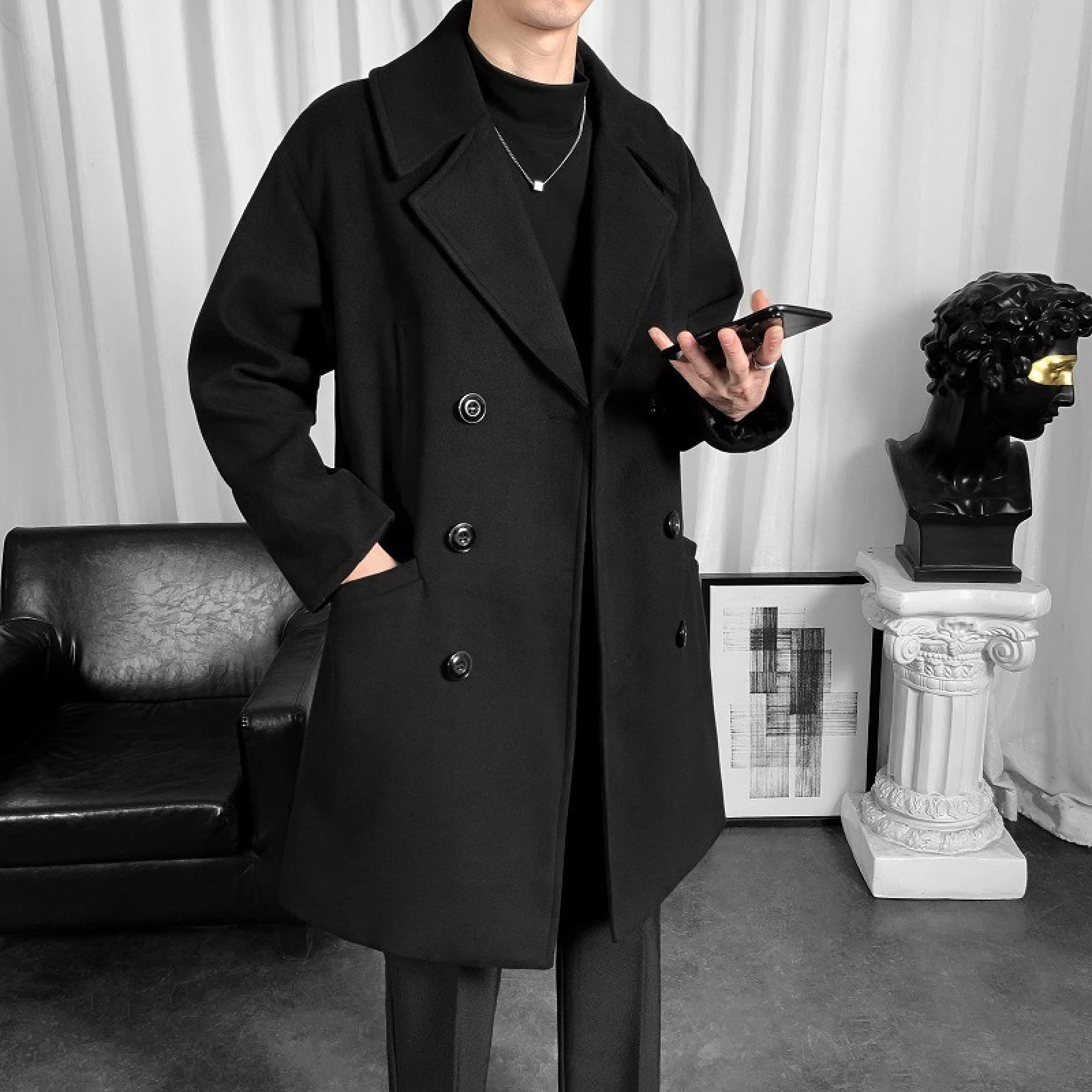 ATTACHMENT 】 OVERSIZED CHESTER COAT Amazon.co.jp: Men's Long Coat, Men's Long Jacket, Chester Coat