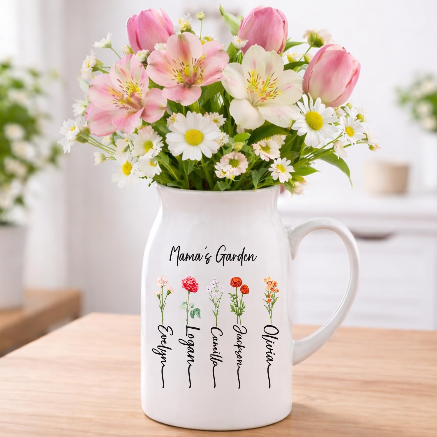 Personalized to My Daughter Vase, Custom Mothers Day Flower Vase for Daughter, for Daughters, New Mom Gift for Daughters, The Only Thing Better Than Being Your Mother — view 11