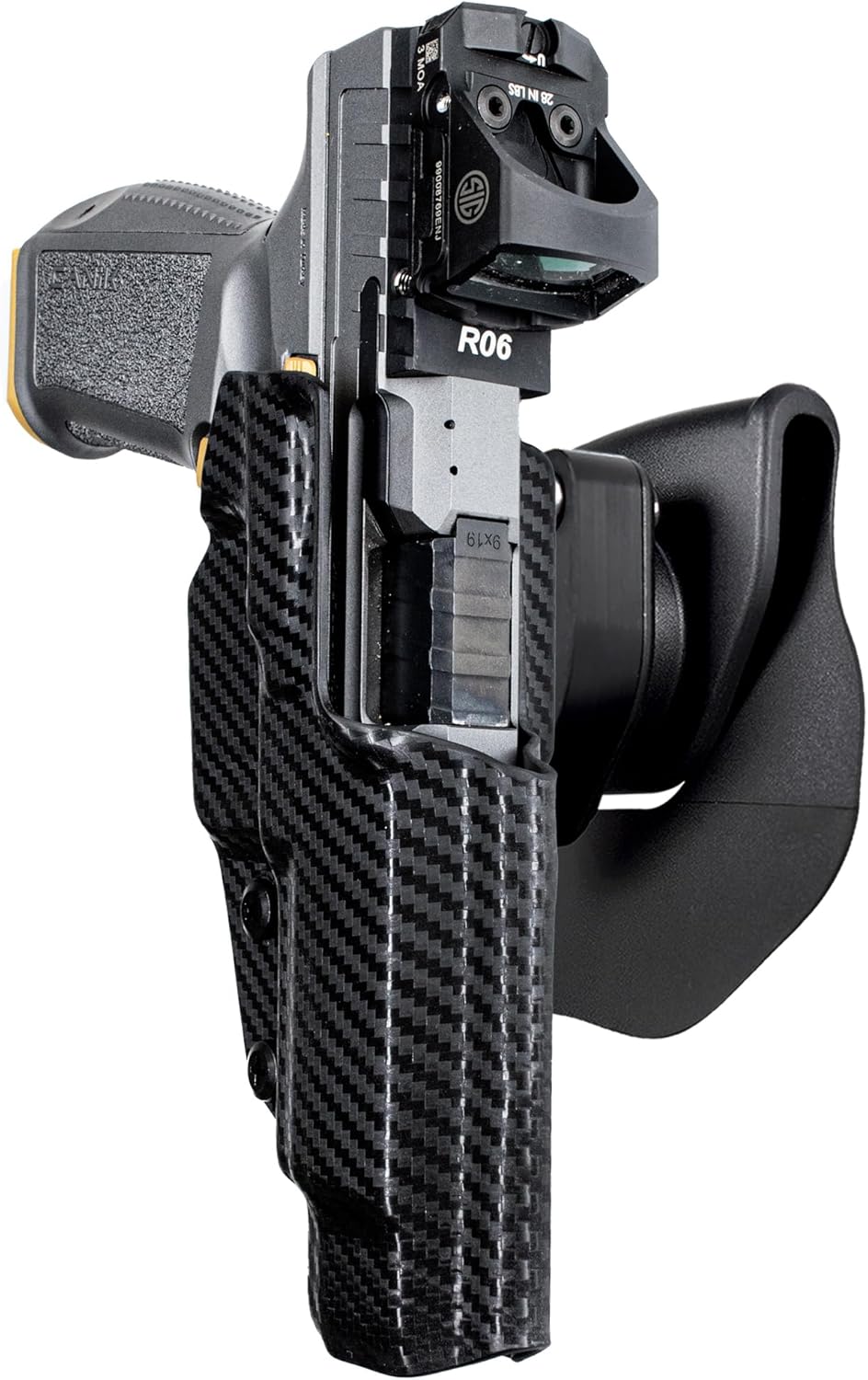 OWB Quick Release Paddle Holster fits Canik SFX Rival with Align Tactical Thumb Rest