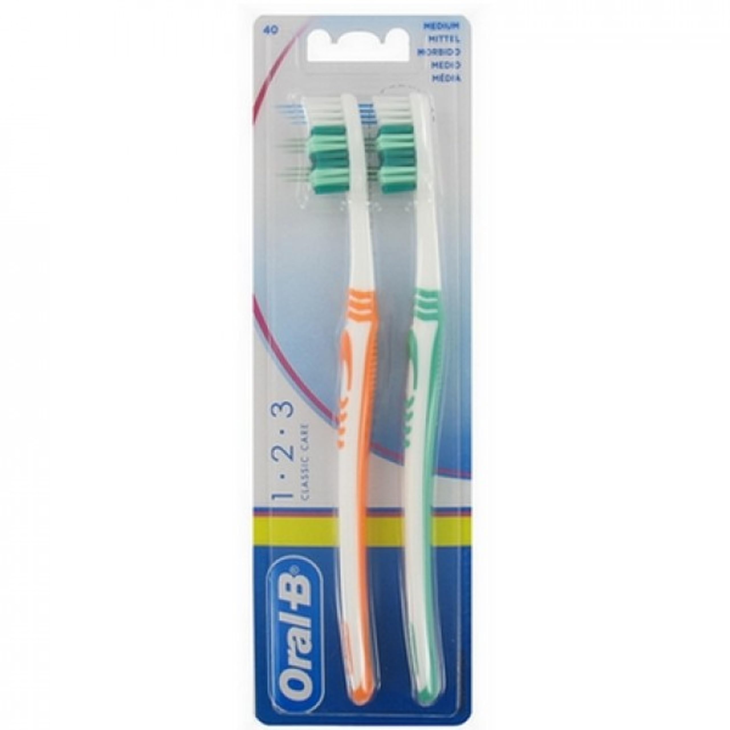 Oral-B 1-2-3 Classic Care Manual Medium Toothbrush