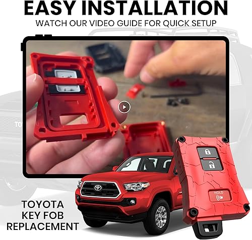 Vista 62 de Carcasa para llavero de automóvil, accesorio solo compatible con control remoto de vehículo sin llave, hecha en los Estados Unidos