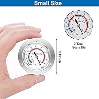 Vista 5 de Termómetro para Enfriador Comercial, Termómetro para Refrigerador, Termómetro para Enfriador de Pasillo, Termómetro Analógico de Montaje en Panel