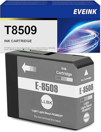 T850 Cartucho de tinta remanufacturado EPS0N T8509 Cartucho de tinta negro claro claro de repuesto para impresora Surecolor P800 (paquete de 1, disponible en Yaxa Peru