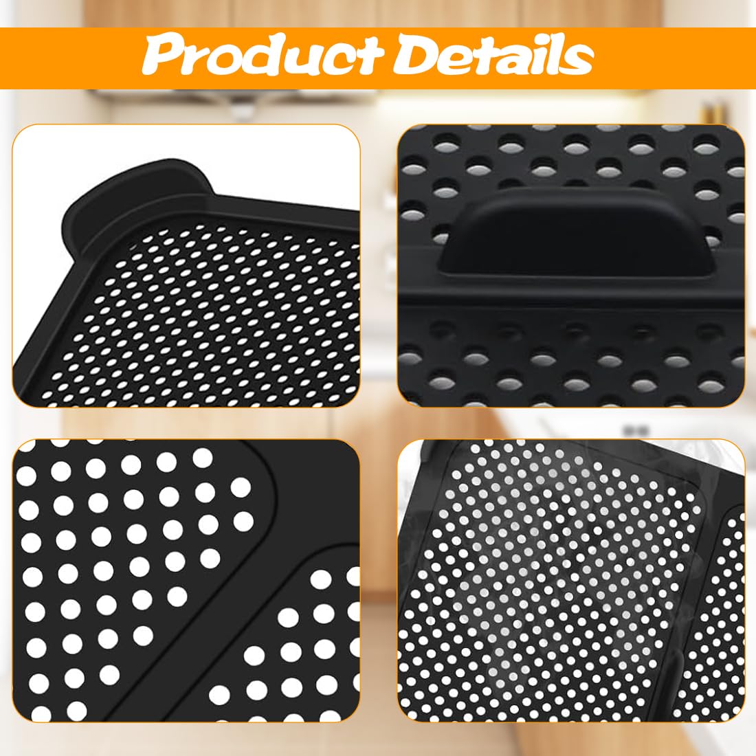 Grille Anti-Éclaboussures Silicone Pour Air Fryer AF500 - Protection Réutilisable Anti-Graisse - Accessoire Air Fryer Facile à Nettoyer