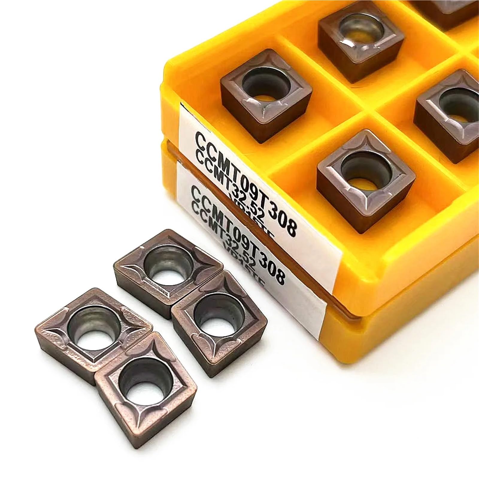 plaquita de torneado, 10 piezas CCMT09T304 VP15TF UE6020 US735 Herramienta de torneado interno CNC carburo fresado CCMT09T308 torno CCMT(Ccmt09t304 Us735)