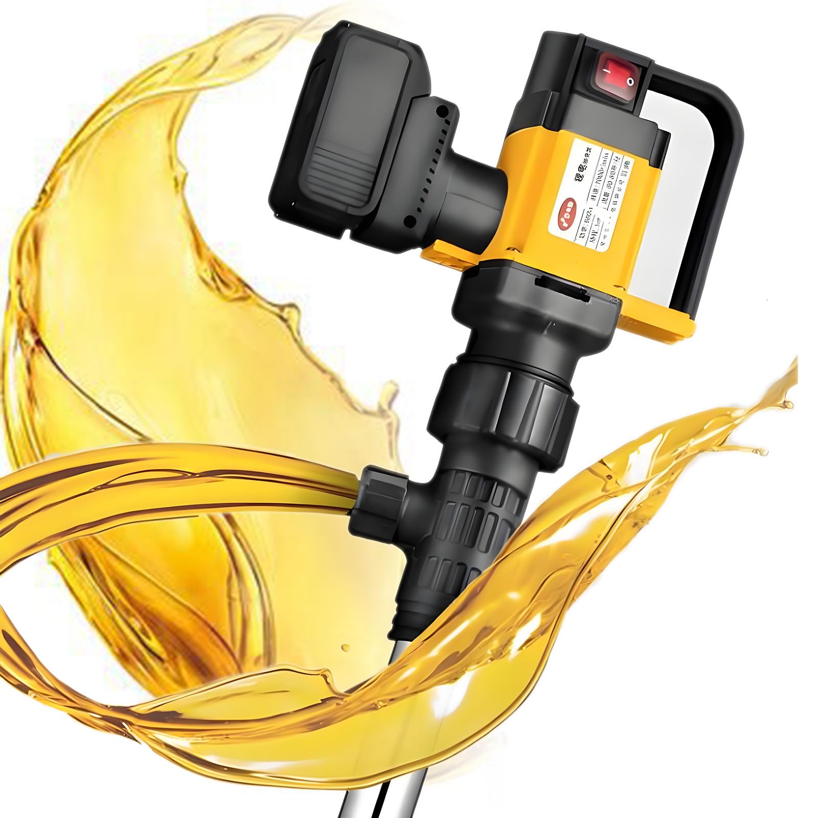 Bomba eléctrica de barril de aceite, bomba de transferencia de combustible alimentada por batería para diésel, queroseno, líquido, tasa de succión de 10-130 l/min para un movimiento eficiente del