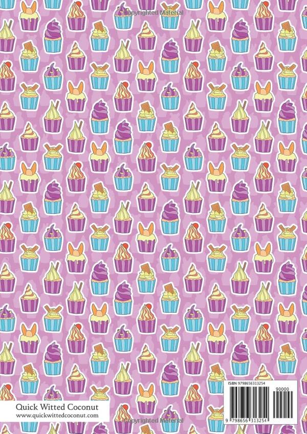 Cupcakes Notebook - Lined Pages - A4 - Premium: (Pink Edition) Fun notebook 192 lined pages (A4 / 8.27x11.69 inches / 21x29.7cm) - Image 2