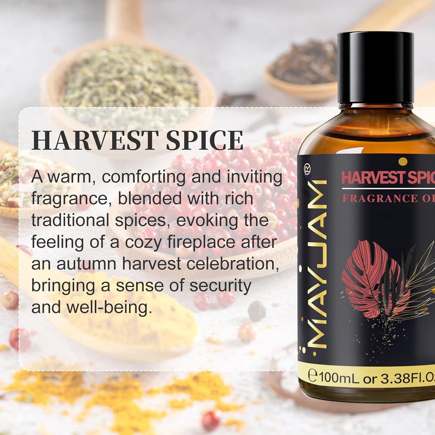 MAYJAM Harvest Spice Fragrance Oil for Diffusers for Home, 3.38FL.OZ image 3