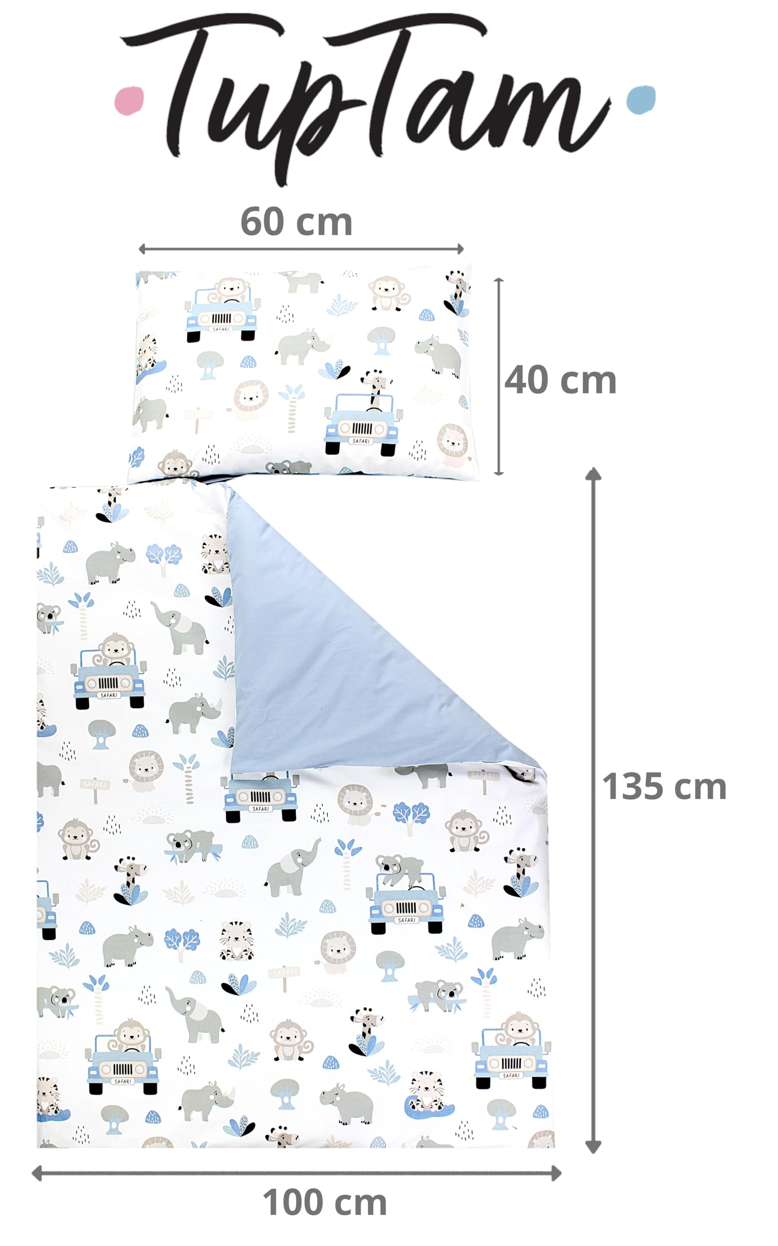 TupTam Juego de Ropa de Cama para Niños, de 2 Piezas., Conejo/Rosa/Lunares, 120x90 cm — view 161