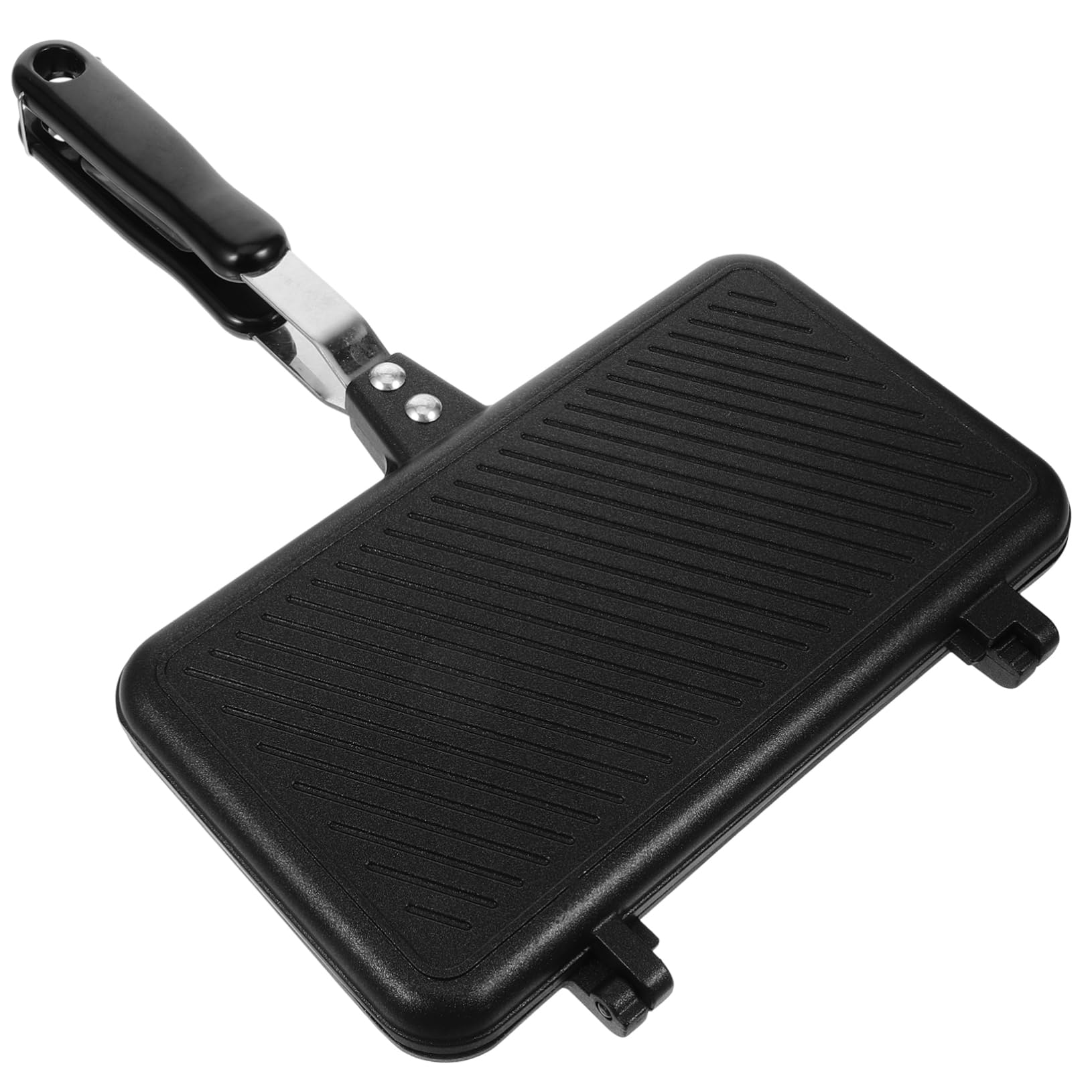 Garneck Double-sided Nonstick Sandwich Toaster Pan Versatile Breakfast Machine for Toast Eggs Grilled Sandwiches Detachable Design for Gas Cooking