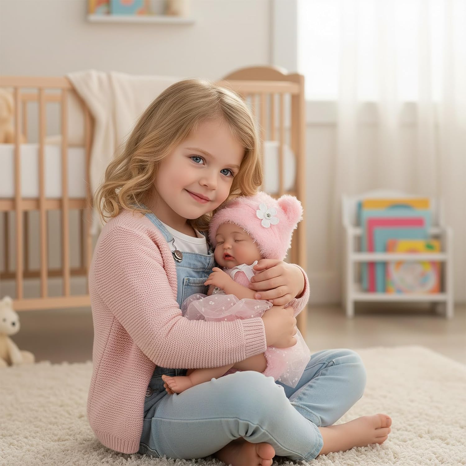 BABESIDE Silicone Baby Doll-12 Inch (Weight 3.3 Lb) Reborn Baby Dolls Silicone Full Body Platinum Silicone Weighted Realistic Sleeping Newborn, Lifelike Preemie Doll Gift for Collectors & Kids Ages 3+